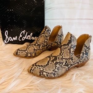 Steve Madden Snakeskin-Embossed Booties, Sz 8